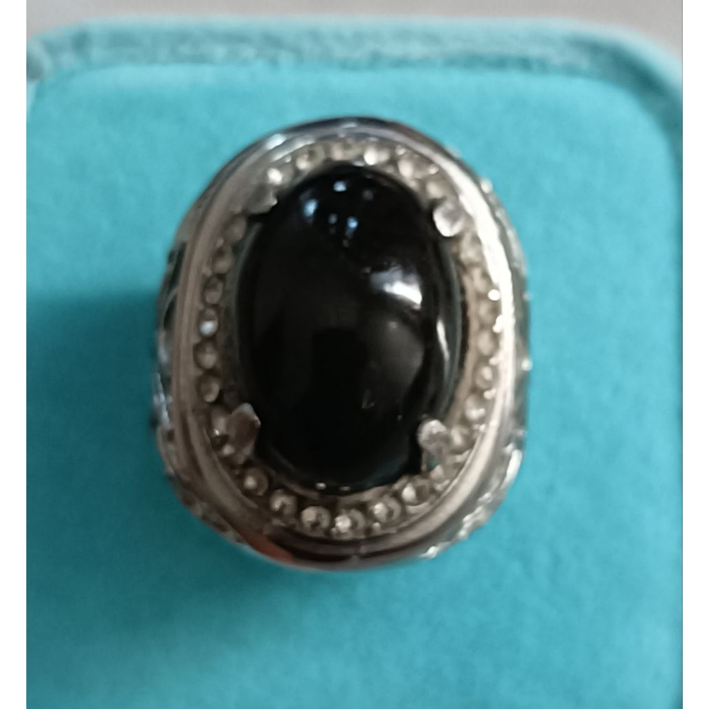 Cincin Batu Akik Black Onyx