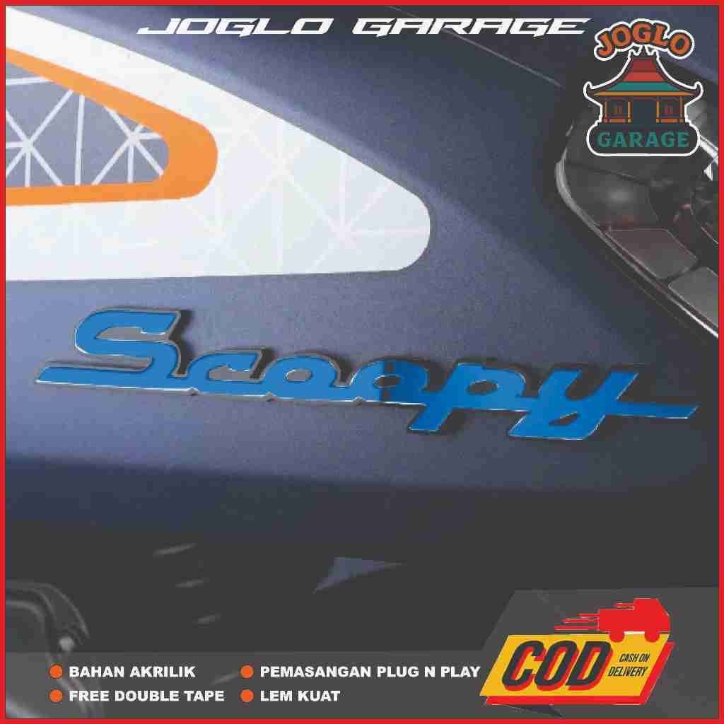 Emblem SCOOPY Logo Scoopy Tulisan Scoopy Timbul 3D Stiker timbul SCOOPY 2018 / Emblem Scoopy