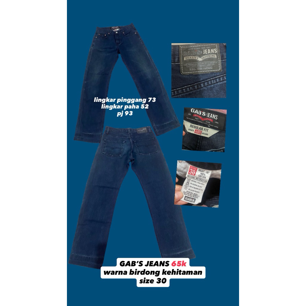 Preloved Gab’s Jeans (GABRIELLE) Celana Panjang