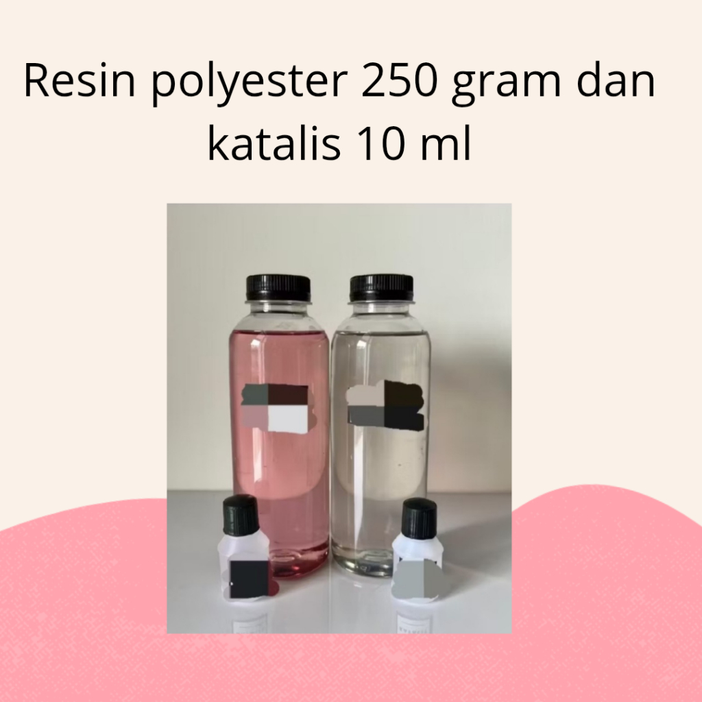 

Resin polyester 250 gr dan katalis 10 ml