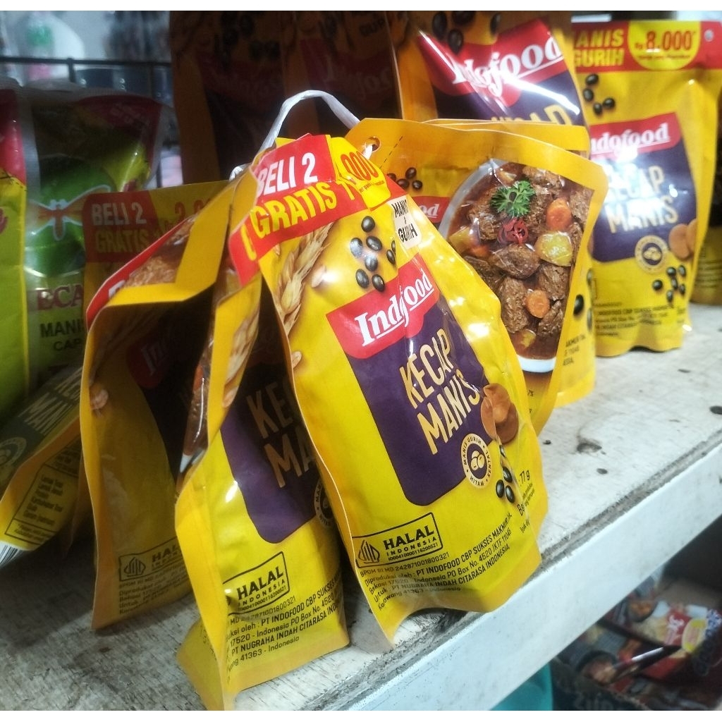 

Kecap Manis Indofood 77 ml _1 Dus isi 8 hanger ( 1 hanger isi 9 pcs )