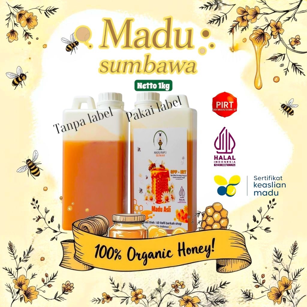 

Madu hutan sumbawa isi 1kg premium_asli tanpa campuran_terujj laboratorium halal
