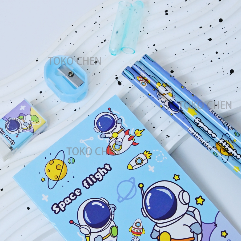 

Bibaile Pencil Set 8 In 1 Alat Tulis Sekolah Anak Lengkap