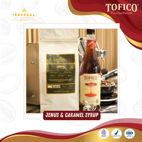 

[EXCLUSIVE BUNDLE] Caramel Syrup Tofico & Biji Kopi Jenus Jendral Kopi
