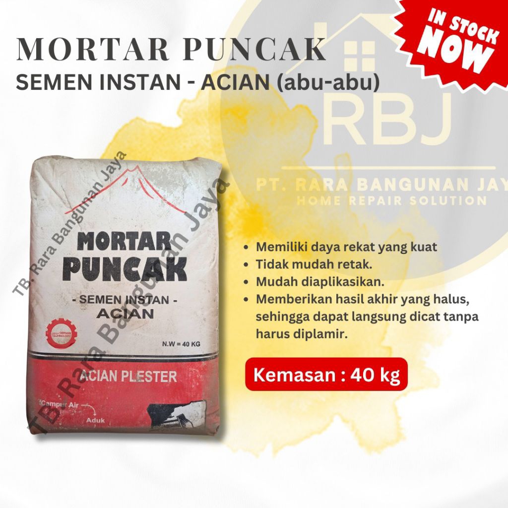 SEMEN ACIAN / MORTAR PUNCAK (40KG - ABU ABU)