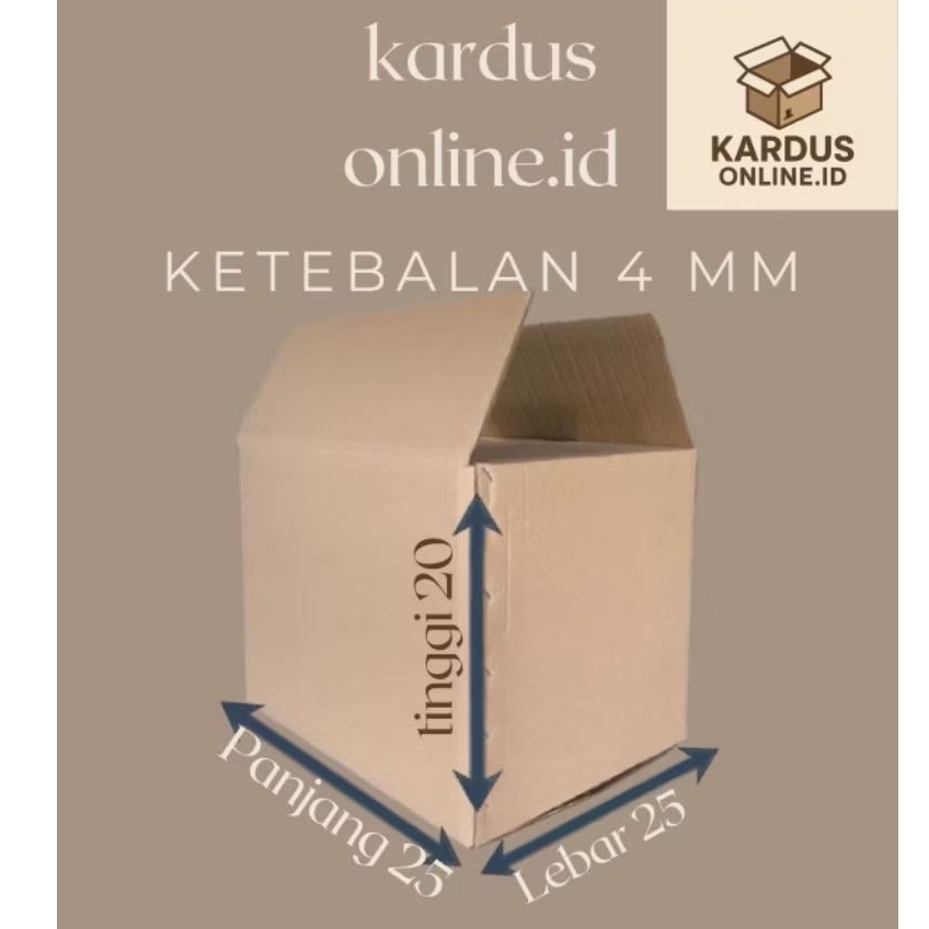 

Kardus packing Uk 25x25x20 3ply (4mm)