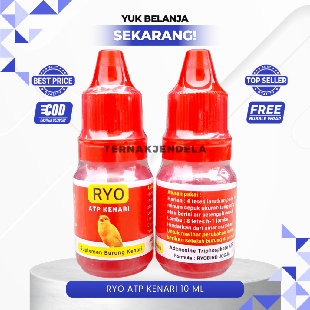 RYO ATP KENARI 10 ML - Suplemen ATP Vitamin Burung Kenari Energi Lebih Maksimal.