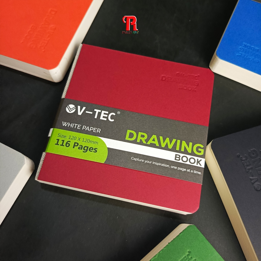 

Drawing Book 120x120mm / Buku Gambar 200gsm / V-Tec Drawing Book White Paper
