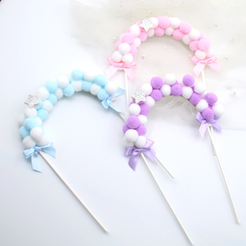 

DekorKue Topper Cake PomPom – Hiasan Kue Bola PomPom Warna-warni Cantik