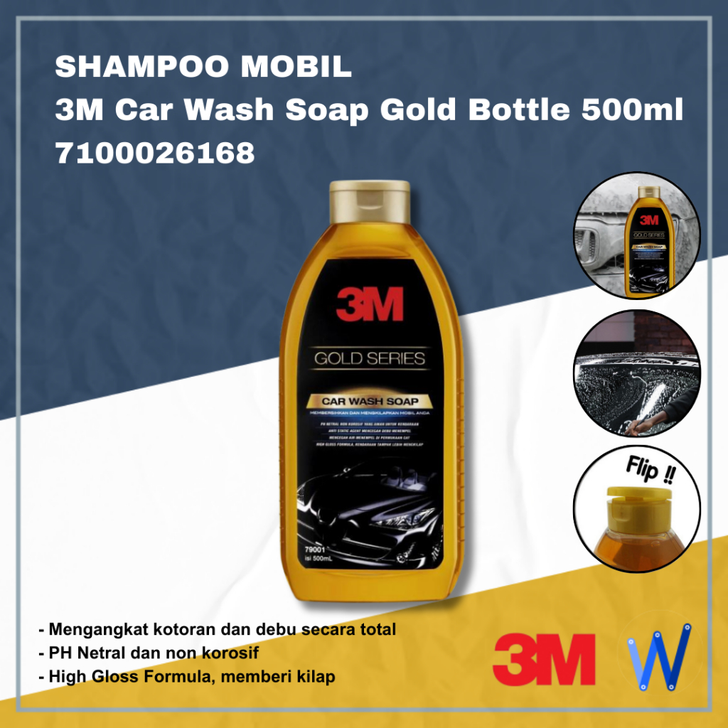 3M Car Wash Soap Gold Series 500ml 7100026168 Sabun Mobil / Shampoo Mobil