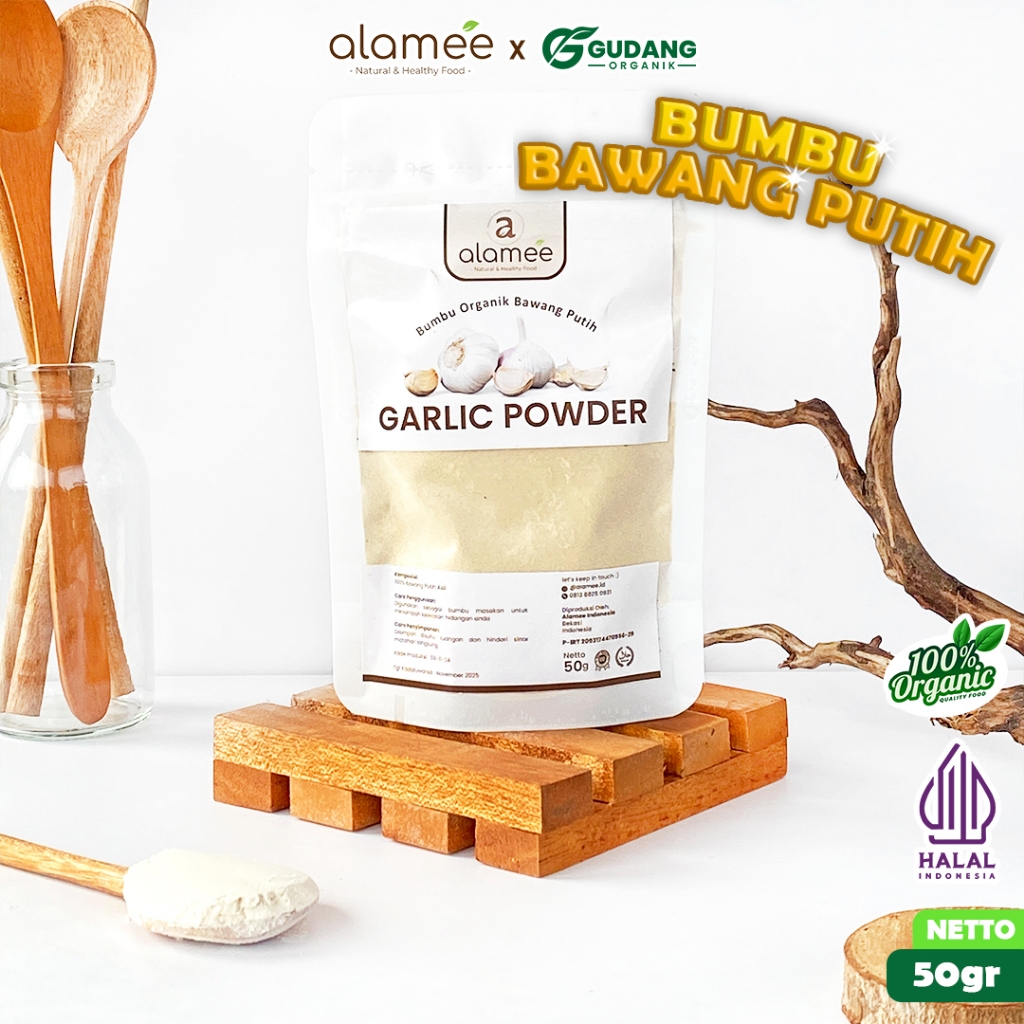 

alamee bumbu organik bawang putih 50 gram rasa kuat bawang organik segar aroma khas bumbu dapur