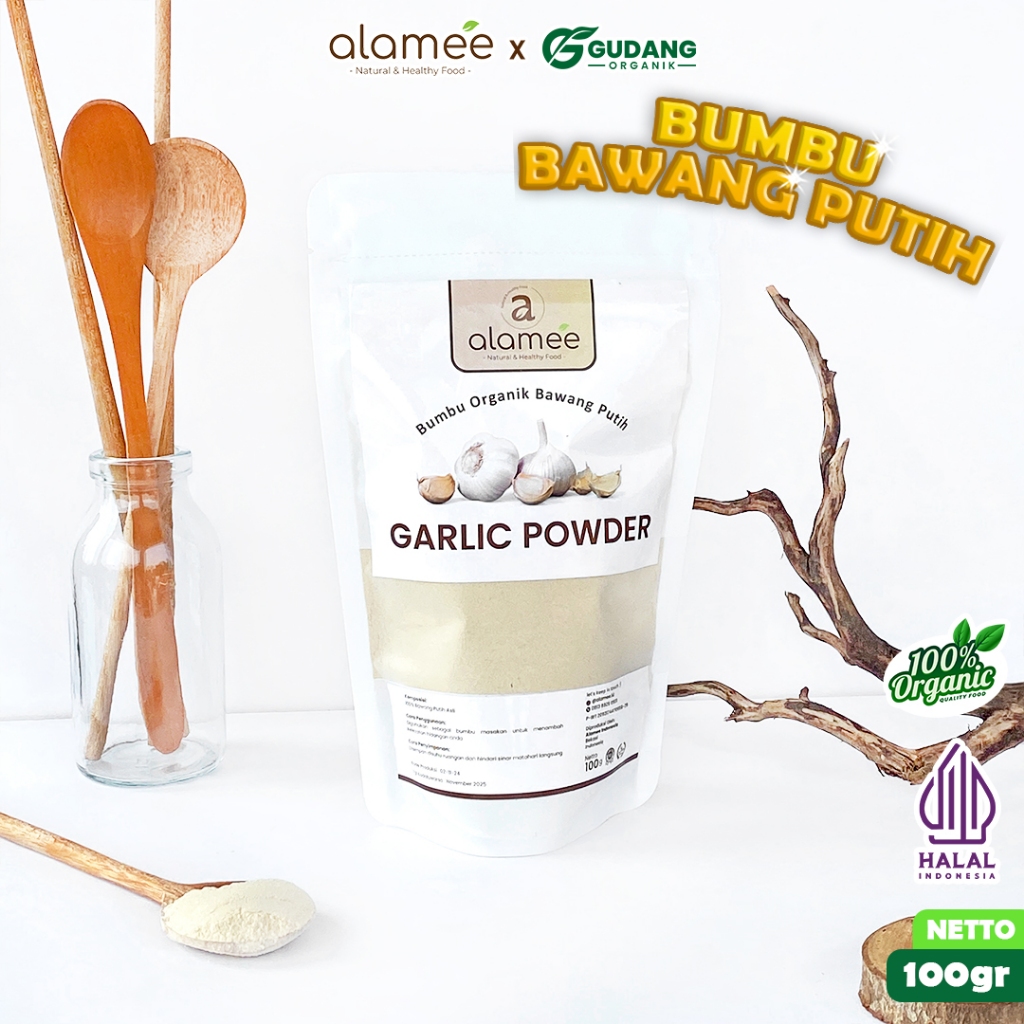 

alamee bumbu organik bawang putih 100 gram rasa kuat bawang organik segar aroma khas masakan sehat
