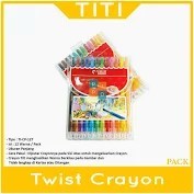 

TITI - TI-CP-12T Twist Crayon Krayon Putar 12 Warna - Set / Crayon Putar