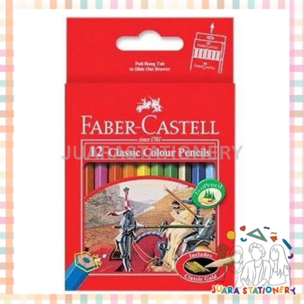

(1185) Pensil Warna Faber Castell 12 Warna Pendek / Colour Pencil Pinsil Warna