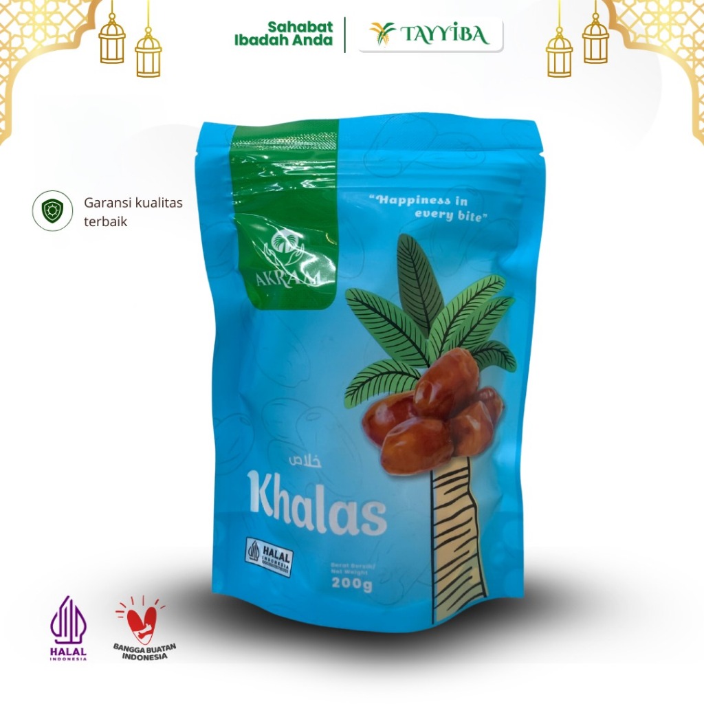

NEW Kurma Khalas Akram 200gr Kurma Arab Kurma Diet kemasan Pouch Praktis Oeleh oleh Haji dan Umroh