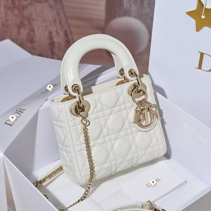 PO D0R  Lambskin Cannage Mini Lady Dior Tas selempang wanita kekinian tas tangan new arrive tas