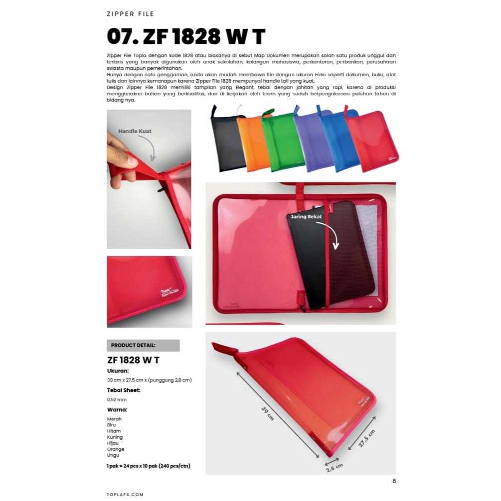 

map sleting ukuran folio MEREK TOPLA FULL WARNA kode 1828