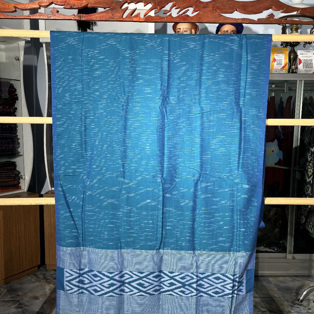 Kain Tenun Ombak GG Lurik Tumpal Hujan Gerimis(biru) [BIRU2664KAINRUW]