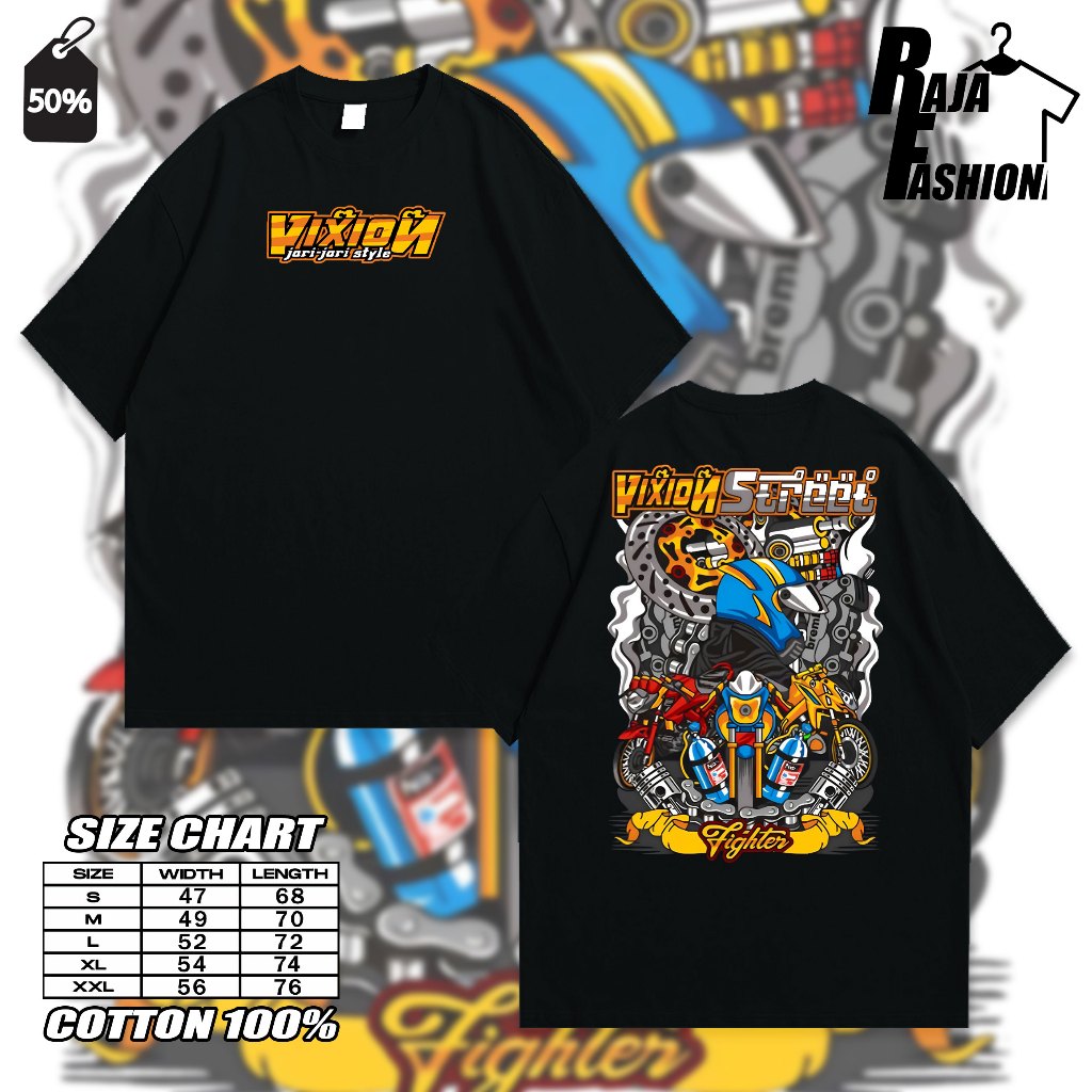 Kaos Distro Pria VIXION Street Fighter // Xtreme-Store