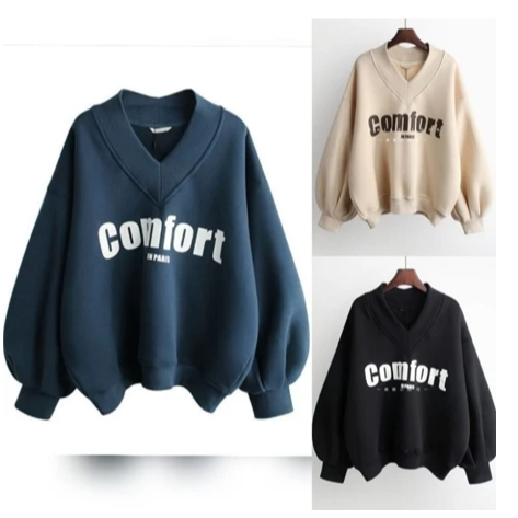 Sweater Wanita Comfort Sweater Vneck / Sweater Wanita Terbaru
