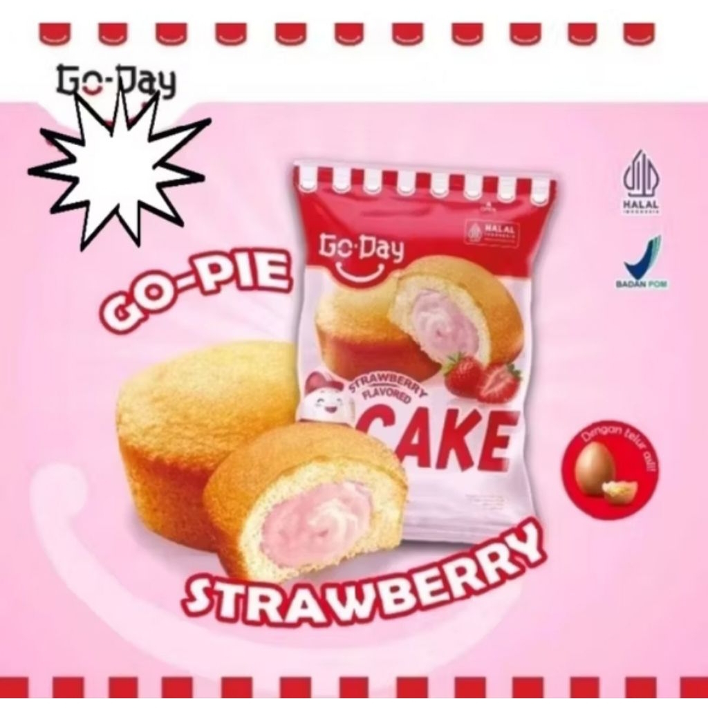 

Promo 50pcs Go-Day Rice Strawberry Cake