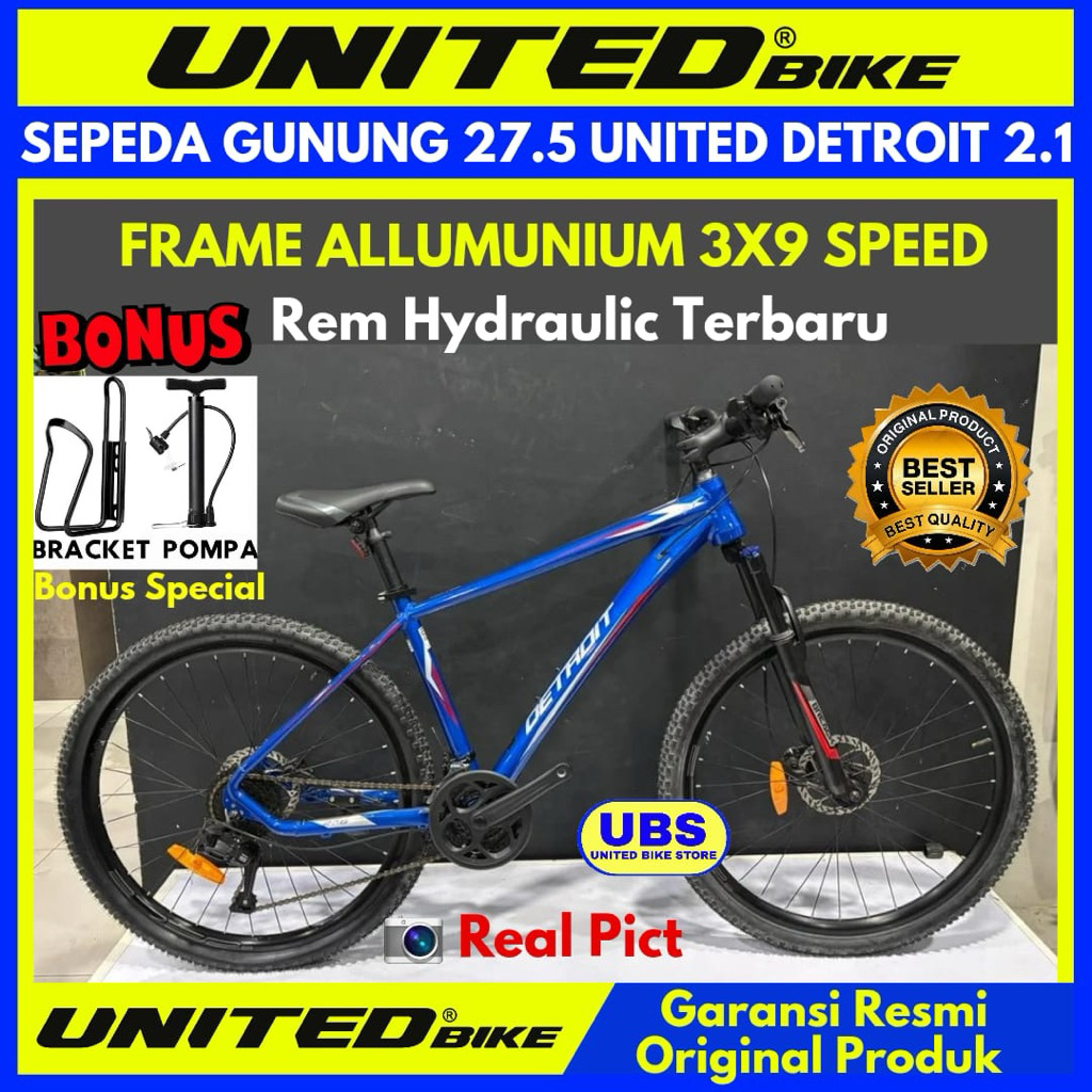 Sepeda Gunung 27.5 UNITED DETROIT 2.1 Terbaru