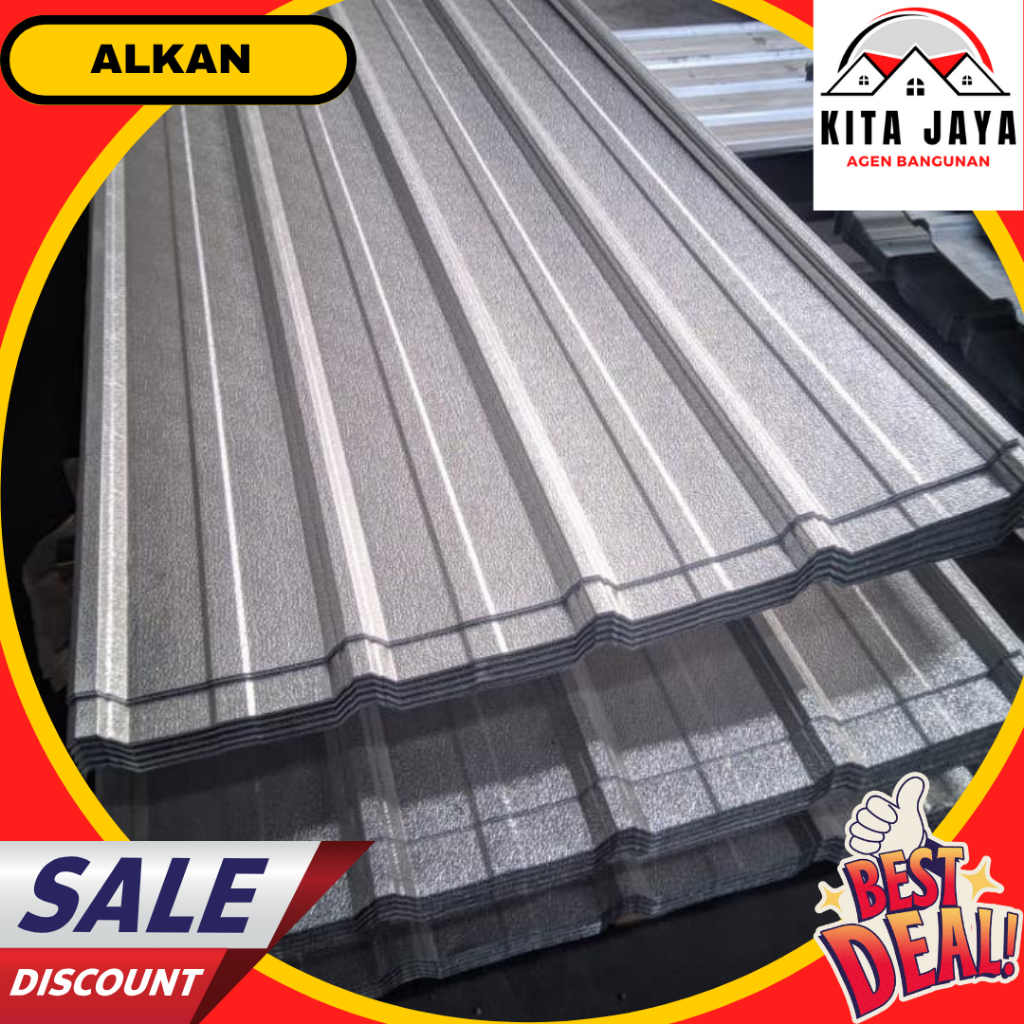 Seng / Atap Alkan Kulit Jeruk Tebal 0.35 dan 0.45