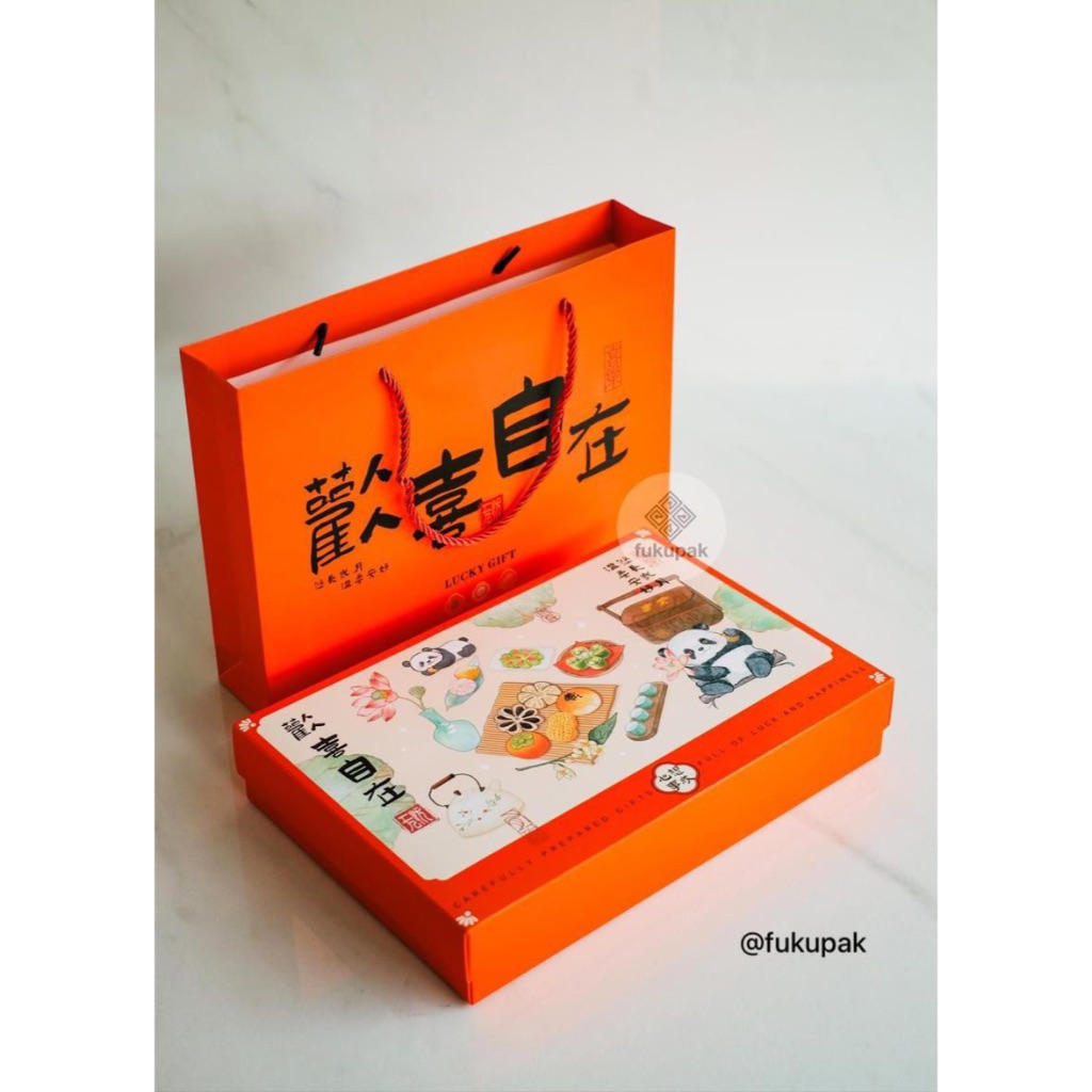 

SET Box Mooncake + Tas (10pcs), kotak tas hamper kue bulan, mid autumn festival
