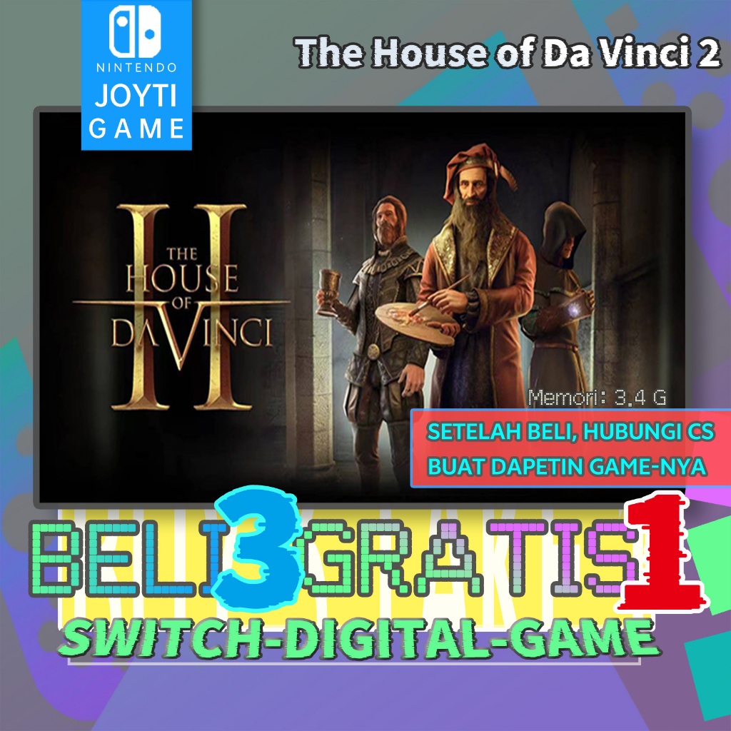 The House of Da Vinci 2 Nintendo Switch Digital Game （BELI 3 GRATIS 1)