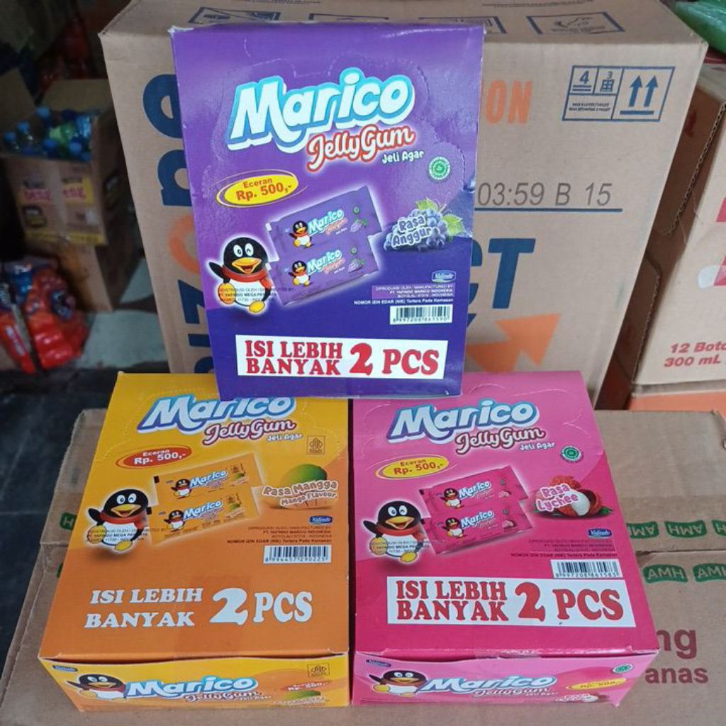 

Marico Jelly Gum Jelly 1pak isi 24pcs | rasa sesuai yg tersedia/Random