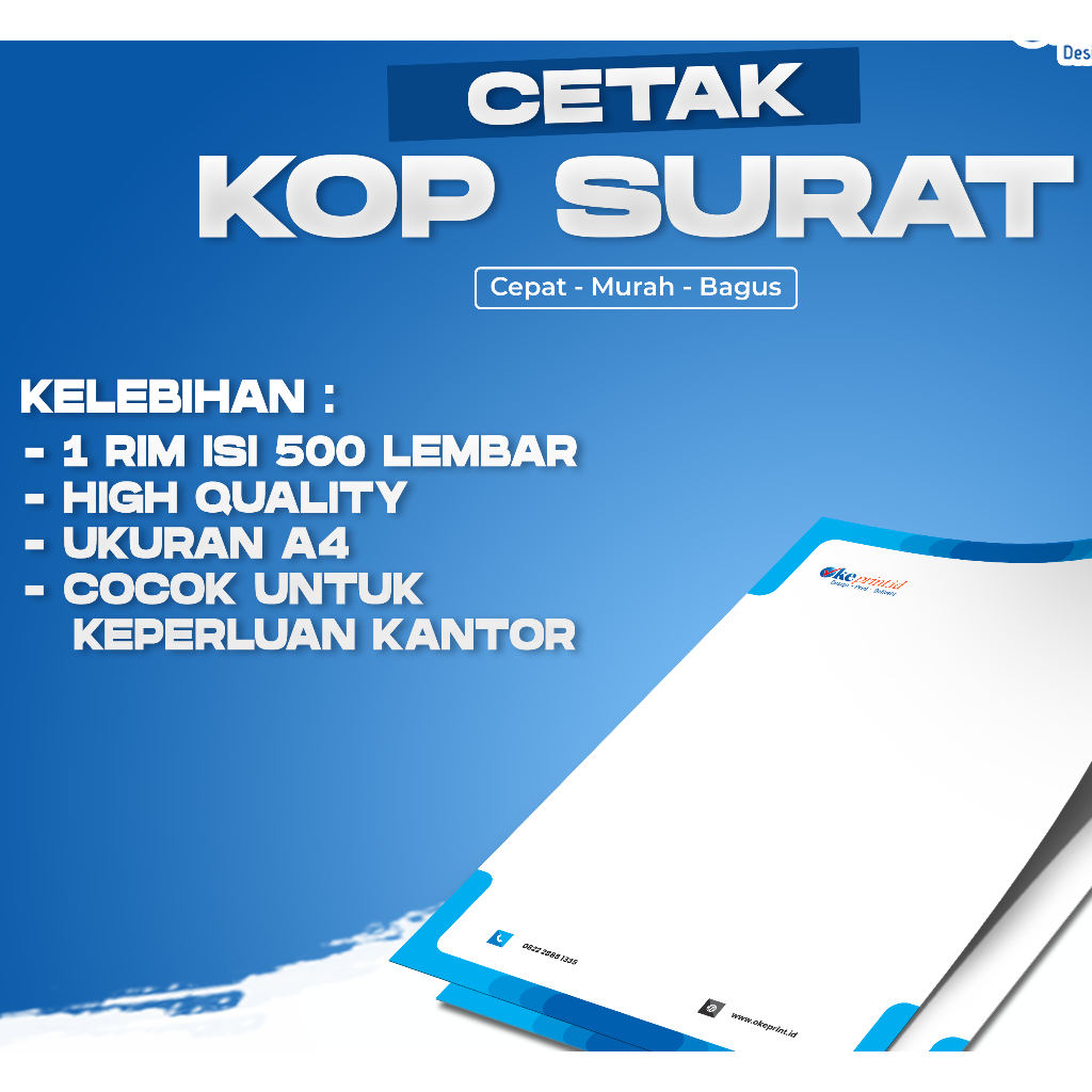 

Cetak Kop Surat A4 Full Color 70 Gsm