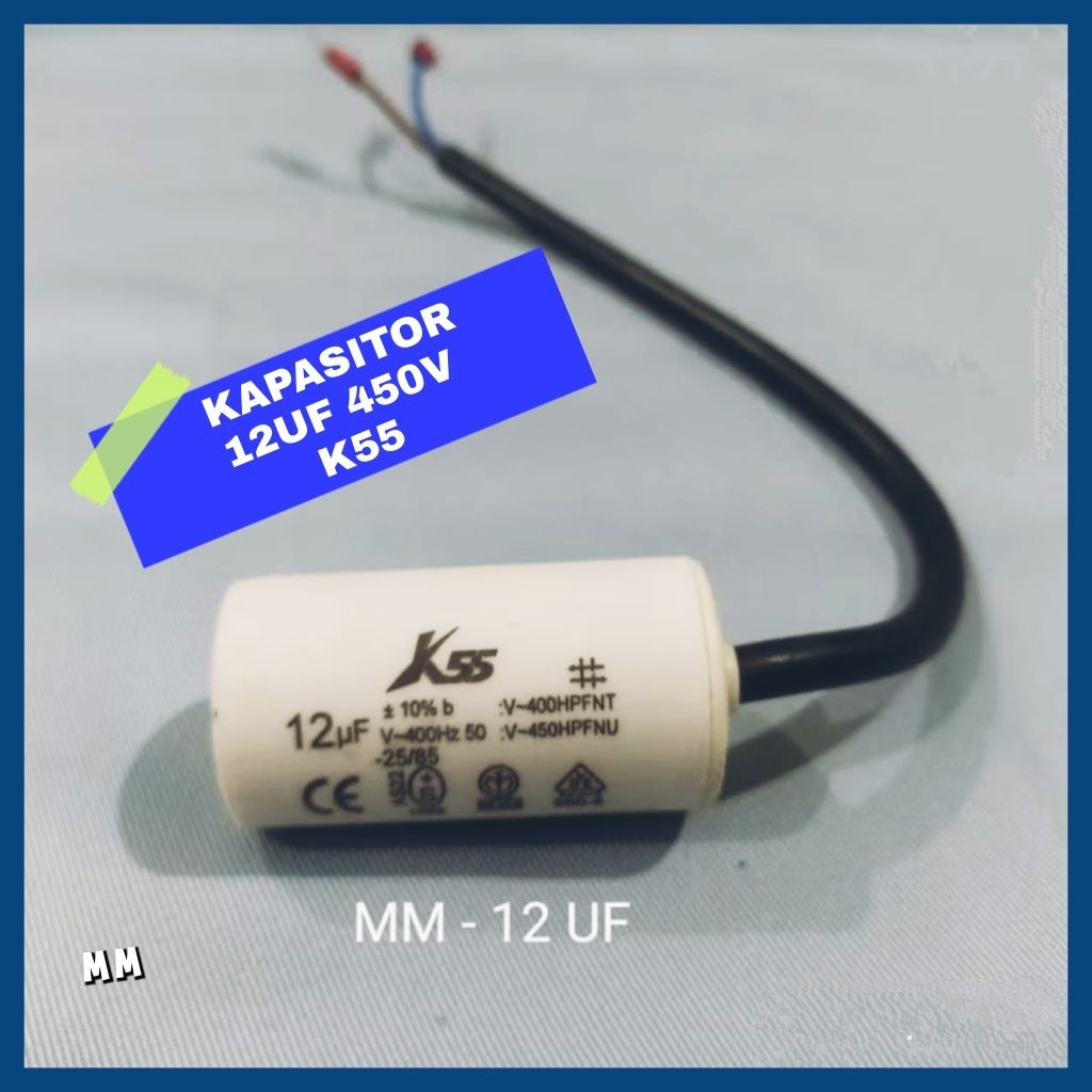KAPASITOR CAPACITOR 12UF / 450V K55 POMPA AIR