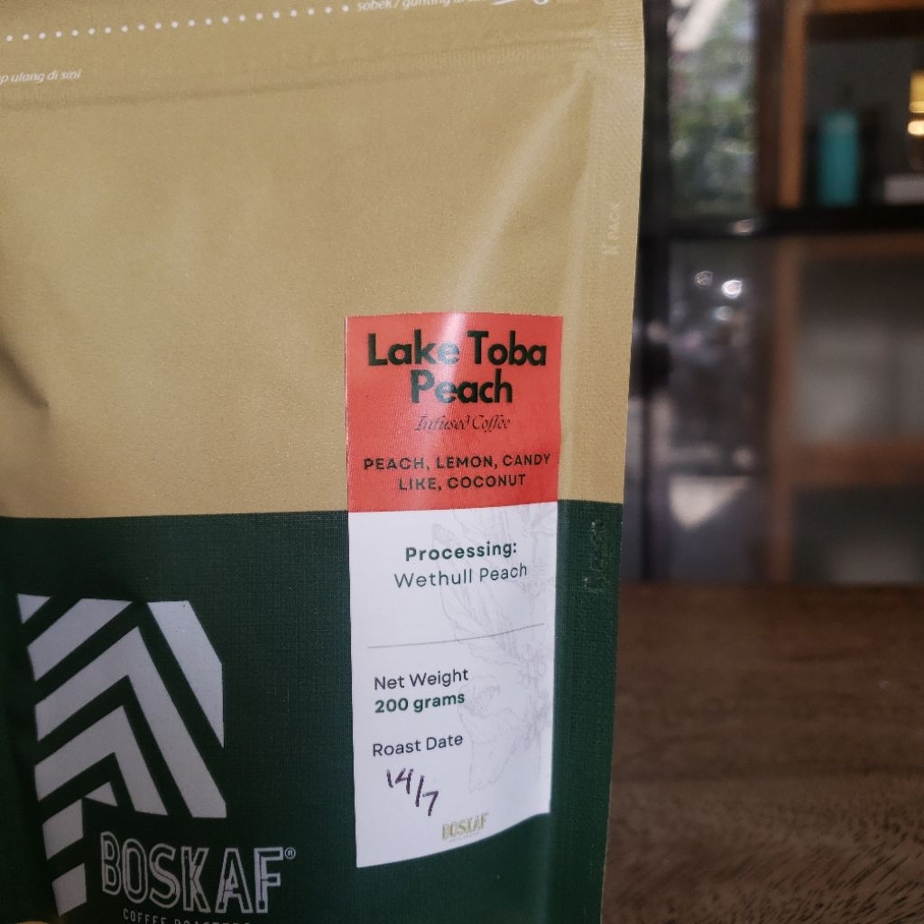 

Kopi Arabika Lake Toba Peach Infused Peach, Roasted by Boskaf Coffee