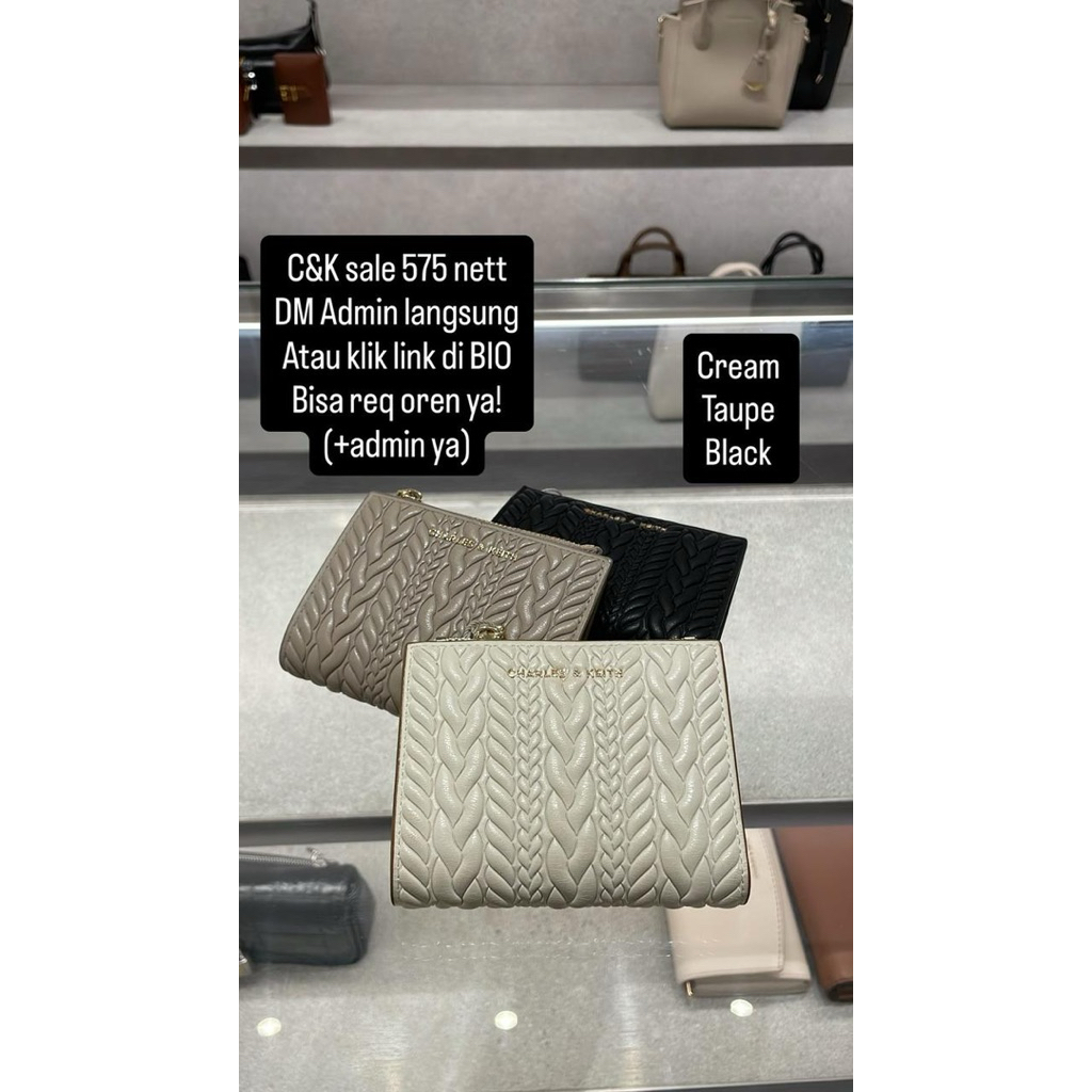 Dompet wanita panjang dan lipat charles & keith original