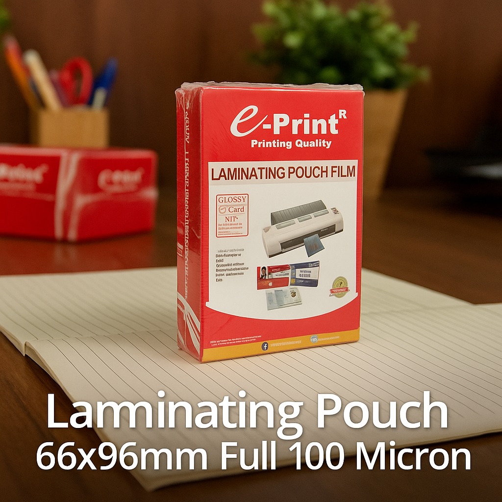

eprint laminating pouch film 66x96mm Full 100 micron KTP plastik 100