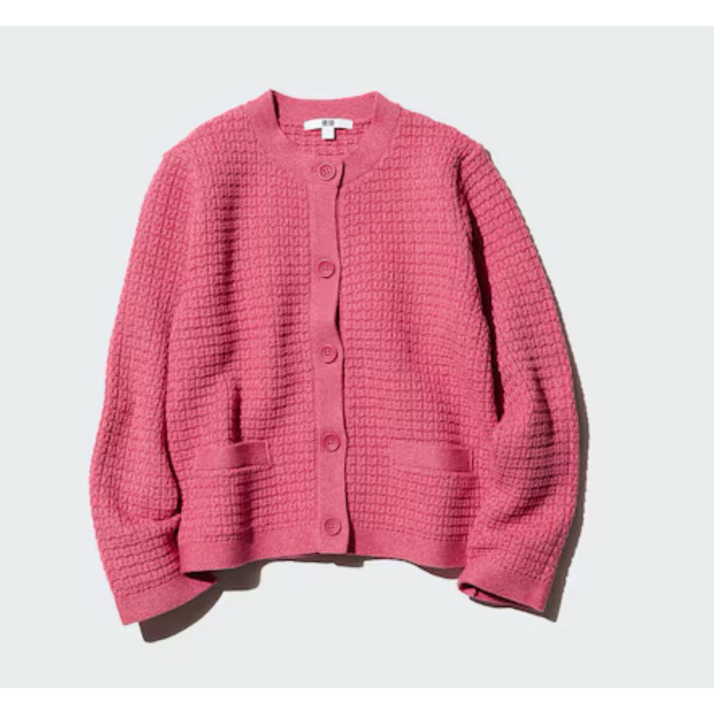 Preloved— UNIQLO JAKET RAJUT WARNA MERAH SIZE L