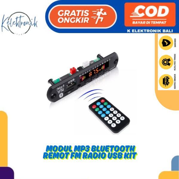 Modul Mp3 JQ CHIP BESAR Bluetooth Remot FM Radio USB Kit
