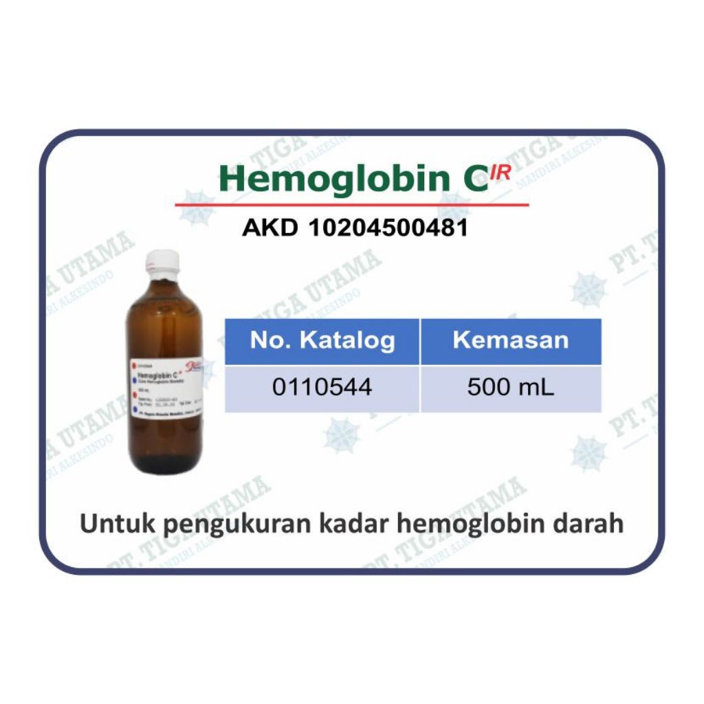 INDOREAGEN LARUTAN REAGENSIA HEMOGLOBIN C 500ml