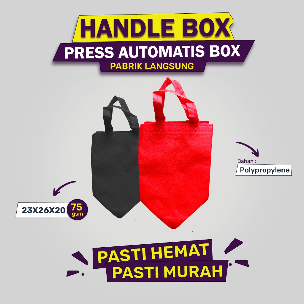 

Kantong Belanja Tas Spunbond Tas Kain Goodie Bag (Isi 12 Pcs-H.BPA23)