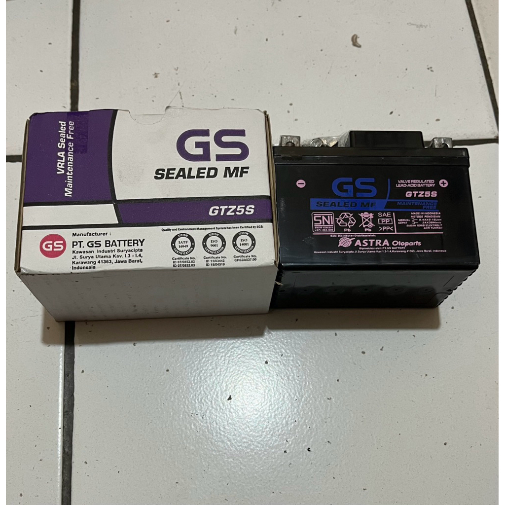 AKI GS ASTRA SEALED MF GTZ5S AKI MOTOR KARISMA BEAT VARIO BLADE REVO FIT REVO ABS