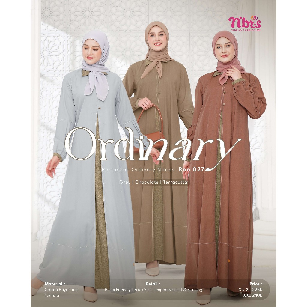 [ SALE ] GAMIS NIBRAS NBRS RON 027 JUMBO XS - XXL / OOTD KEREN KEKINIAN DRESS DEWASA CASUAL VIRAL