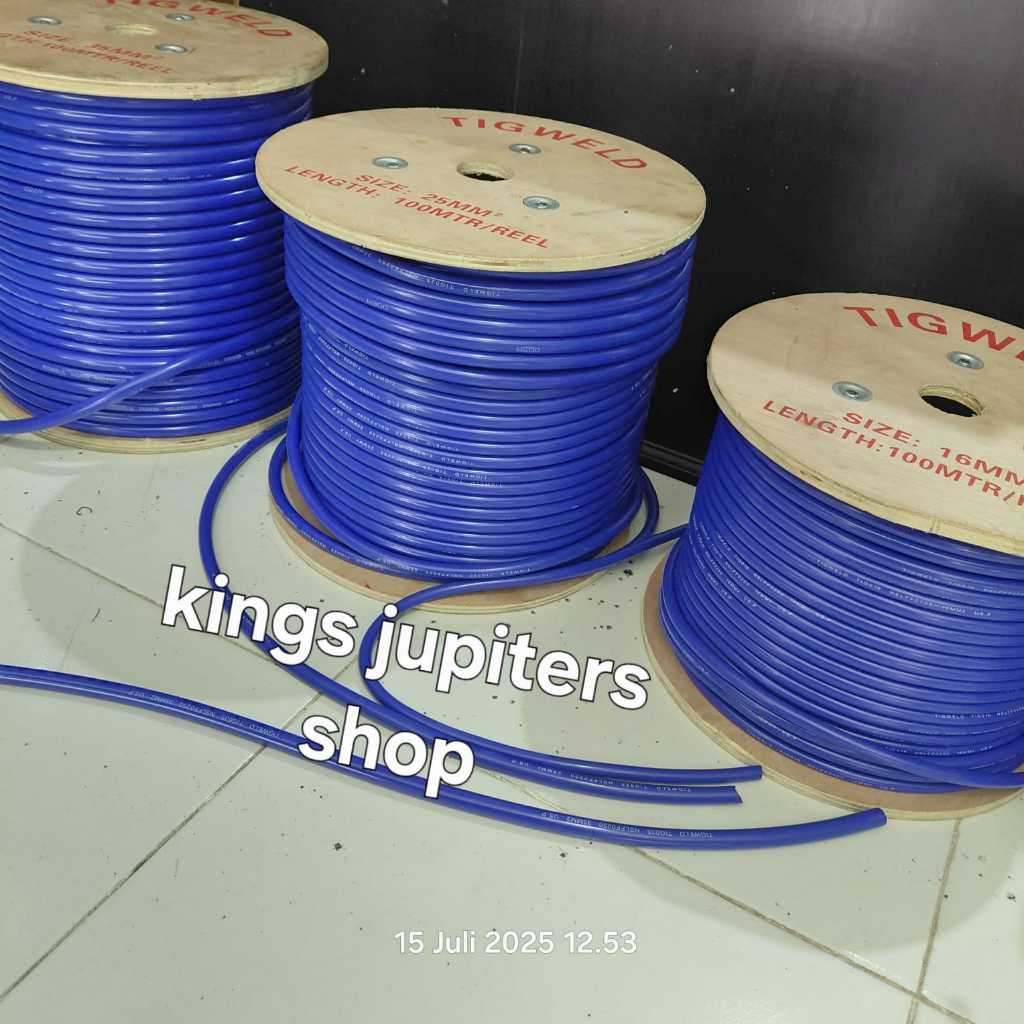 1 meter KABEL las 16mm MERK tigweld ORI TEMBAGA TIG WELD las HEAVY DUTY