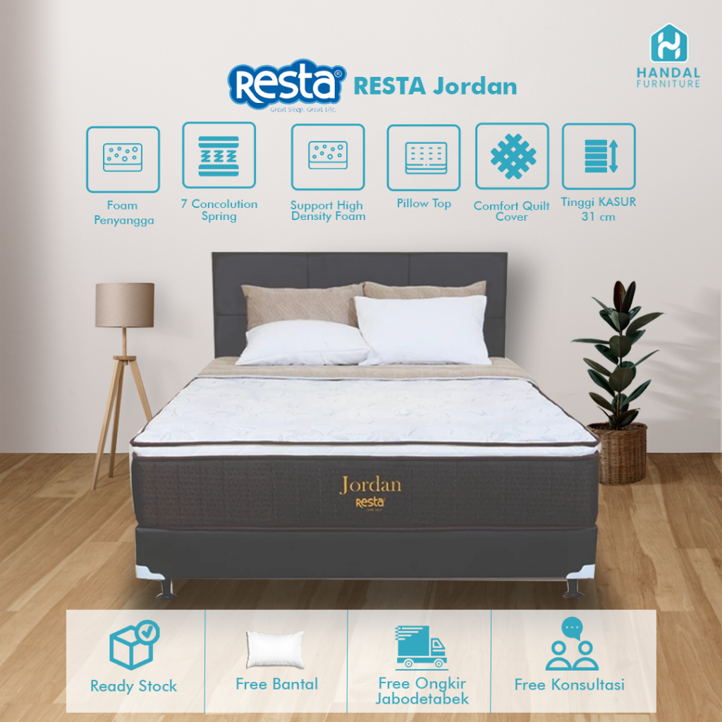 Kasur Springbed Airland Resta Jordan 90x200, 100x200, 120x200, 140x200, 160x200, 180x200, 200x200, M