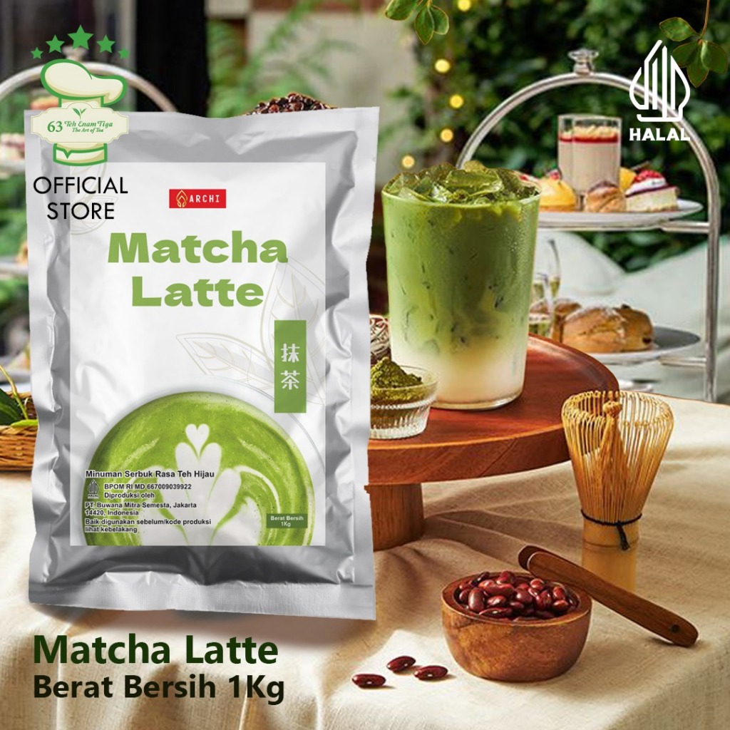 

Teh 63 - ARCHI Matcha Latte 1000gr 1kg - Food Service