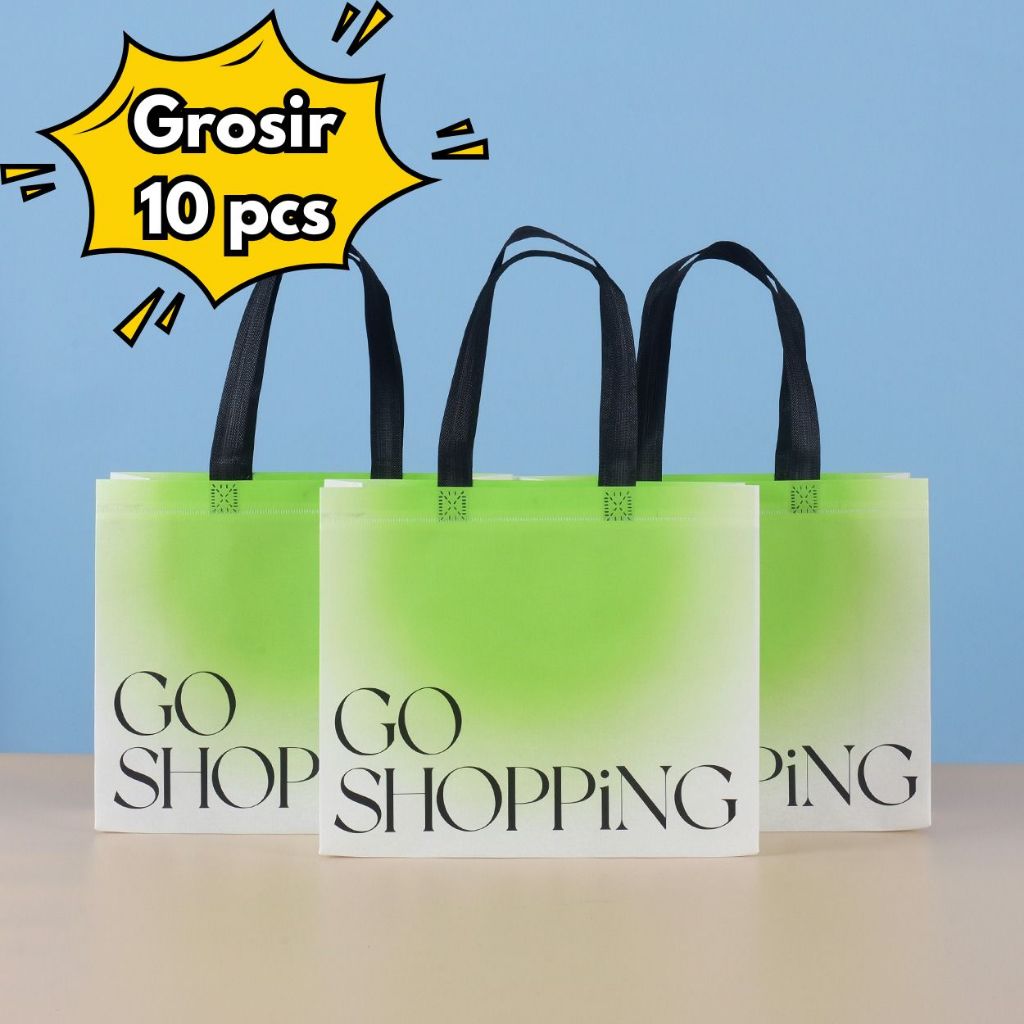 

10PCS Grosir Stock Tersedia Tas Spunbond Handle | Goodie Bag | Tote Bag | Souvenir | Hampers |untuk Toko Baju| Selamatan Haji Khitan Ultah Wedding 28x20x10 32x27x10 43x32x10 47x36x10