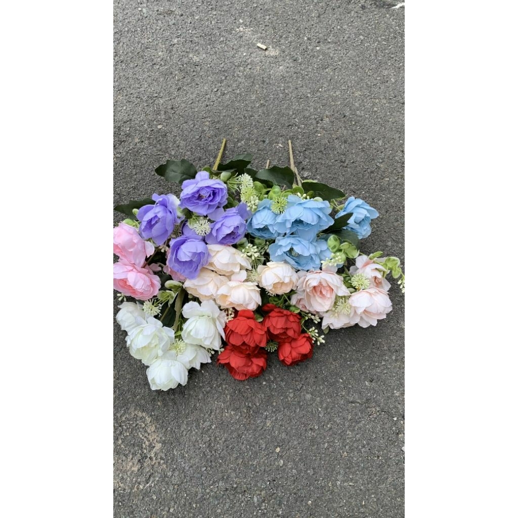 Bunga Peony Kecil Artificial – Bunga Meja Hias Dekorasi Rumah