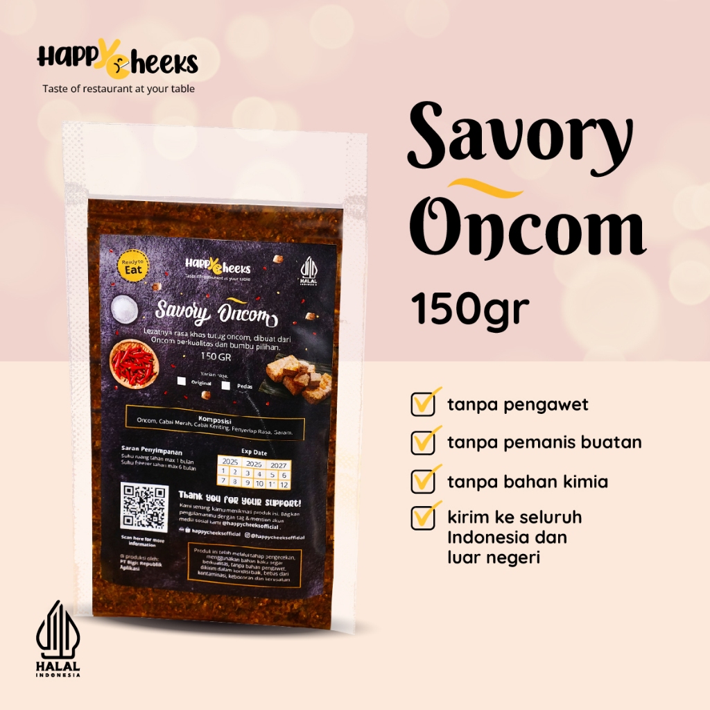 

happYCheeks Tutug Oncom 150gr Premium Enak Halal/Original/Spicy
