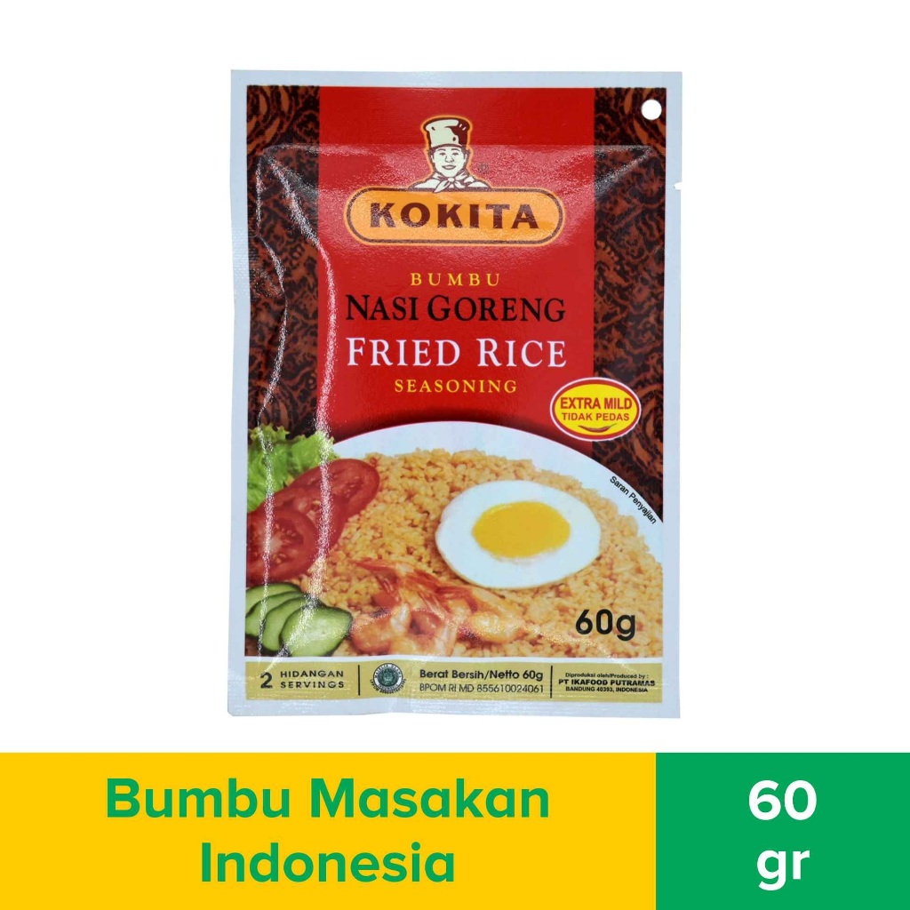 

KOKITA Bumbu Nasi Goreng Tidak Pedas 60gr : Authentic Indonesian Flavor