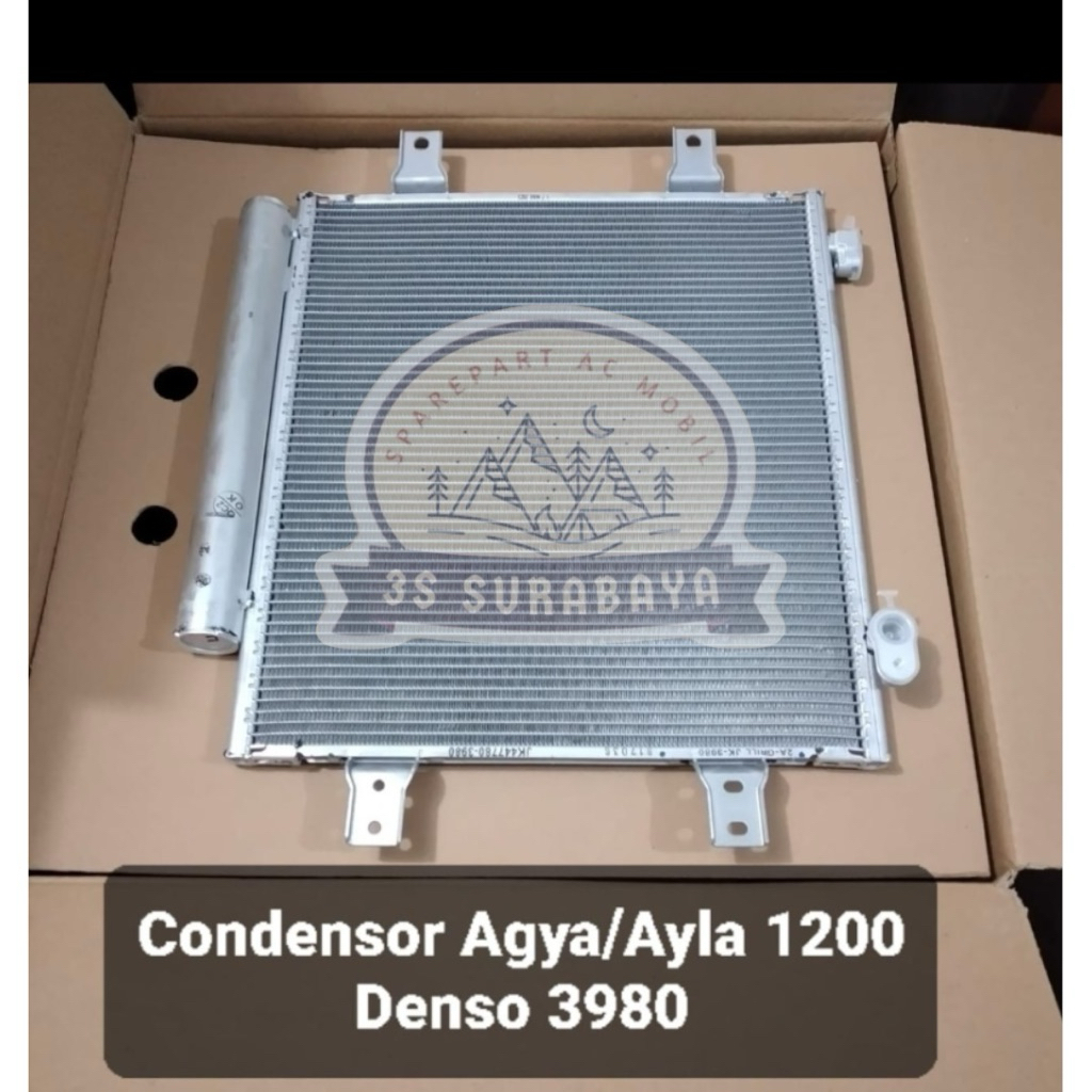 Kondensor Agya Ayla Denso DENSO ASLI Condensor Ac mobil (Baru/New)
