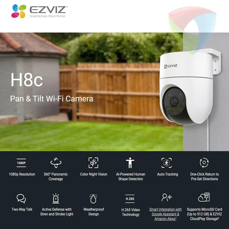 Ezviz H8c Wireless PTZ Outdoor H.265+ - H8c
